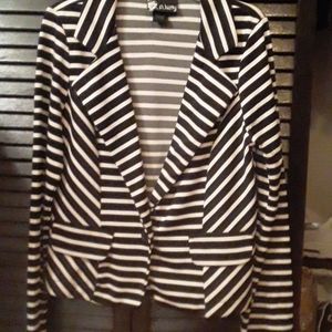 Black and white stripped blazer jacket